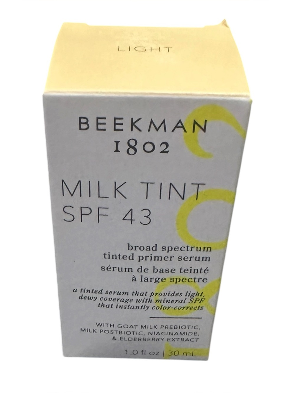 Beekman 1802 Milk Tint SPF 43 Tinted Primer Serum - shade light 1oz 48.00 retai